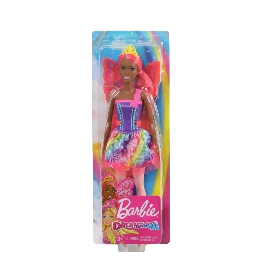 Barbie Dreamtopia Fairy Fairytale 12" Pink Hair Doll W/ Tiara & Removable Wings